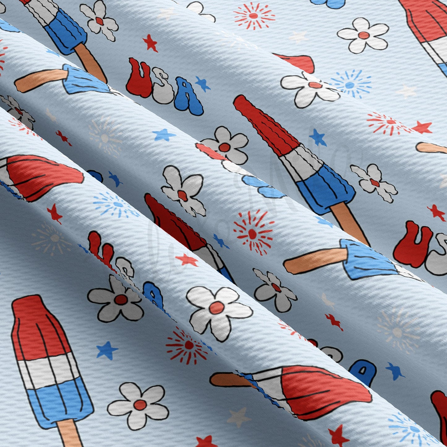 4th of July Bullet Textured Fabric AA1742