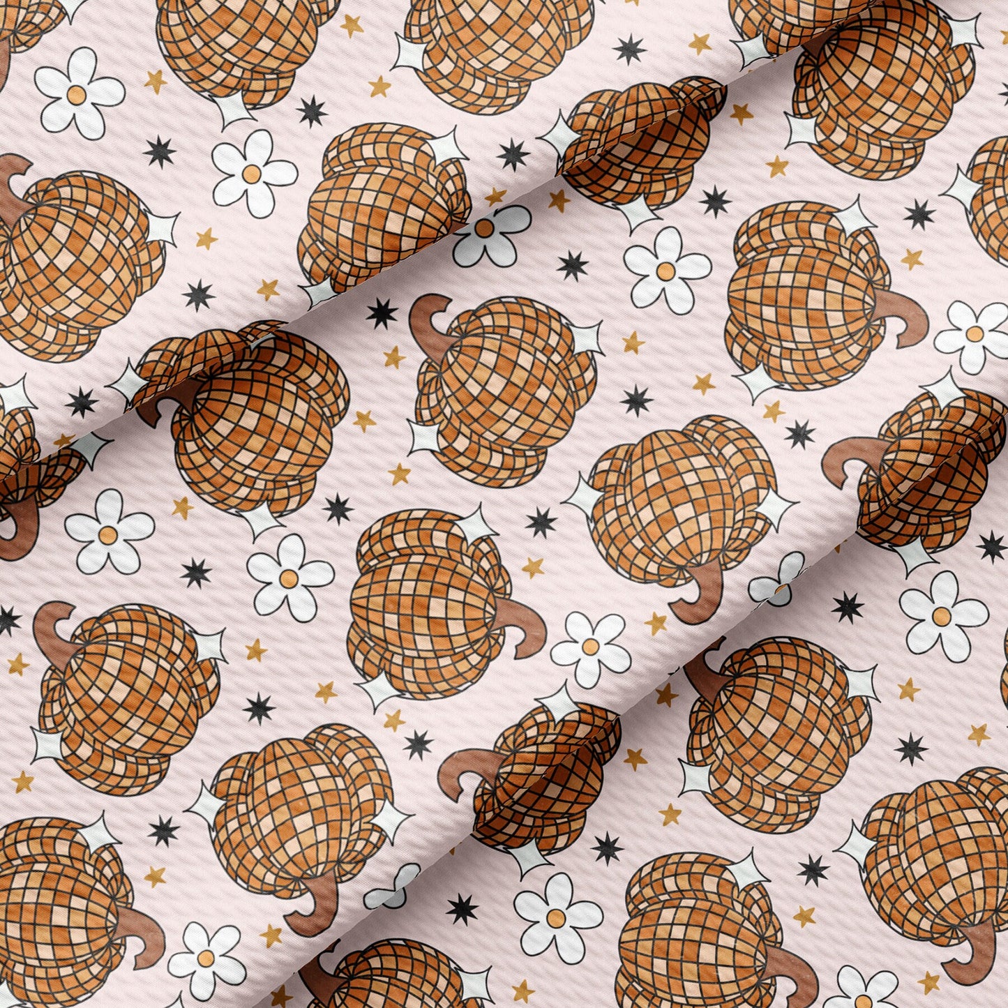 Fall Pumpkin Bullet Textured Fabric AA1757