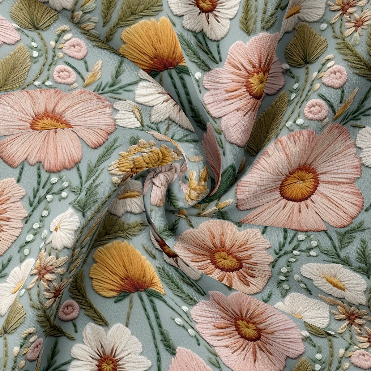 Double Brushed Polyester Fabric DBP1786 Embroidery