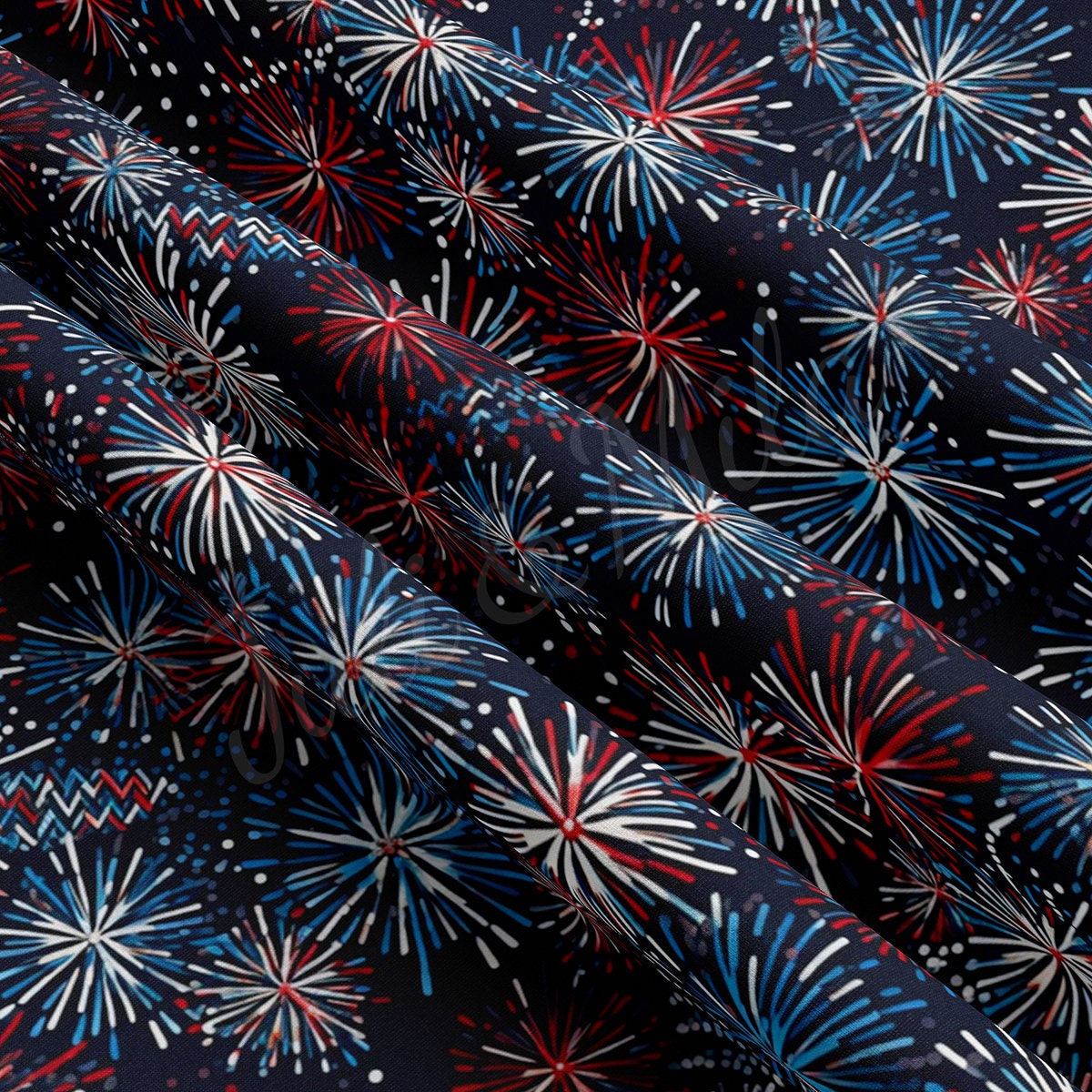 4th of July Patriotic  Double Brushed Polyester Fabric  DBP1793