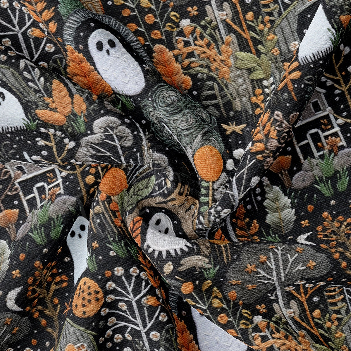 Autumn Fall Halloween  Bullet Textured Fabric AA1813