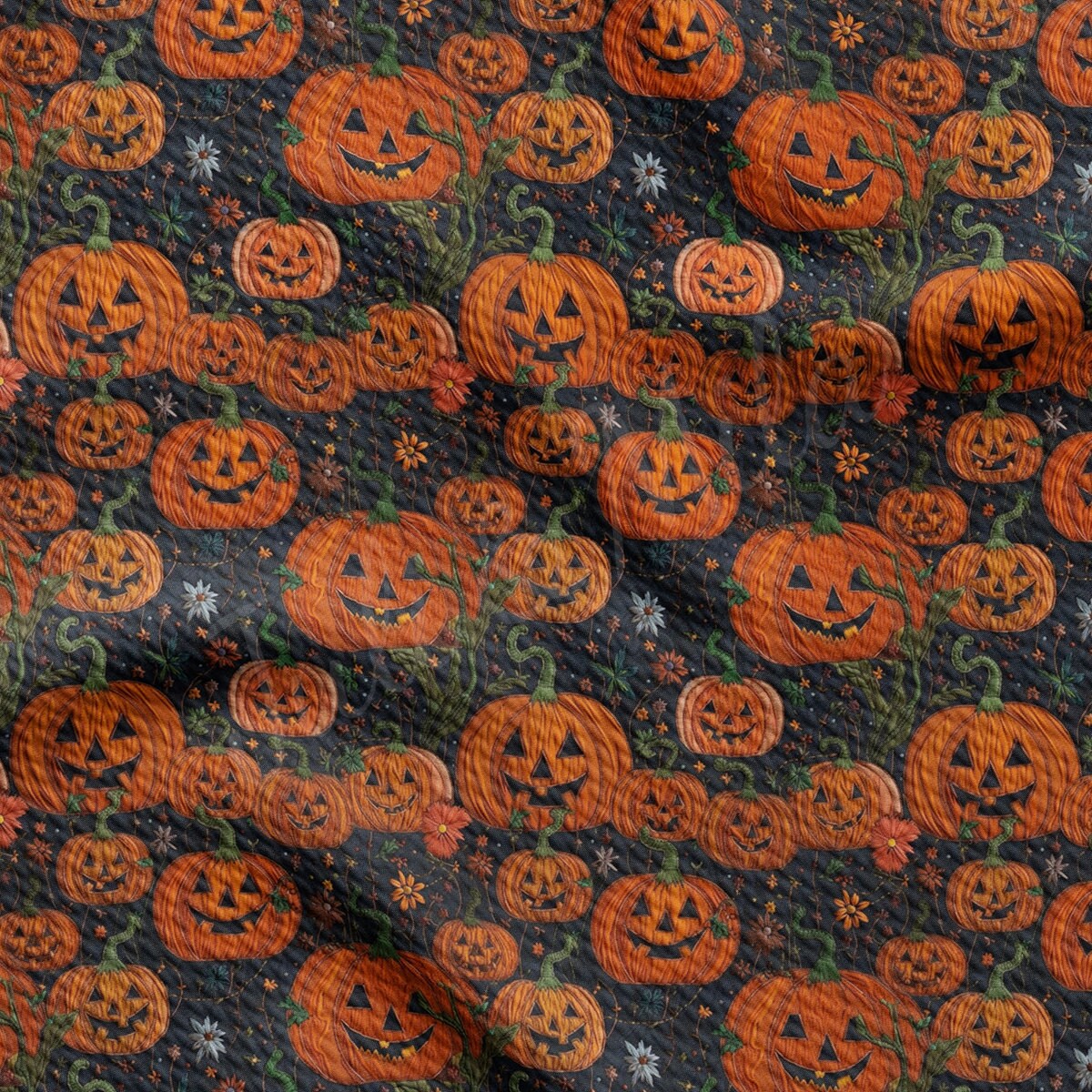 Autumn Fall Halloween Bullet Textured Fabric AA1815