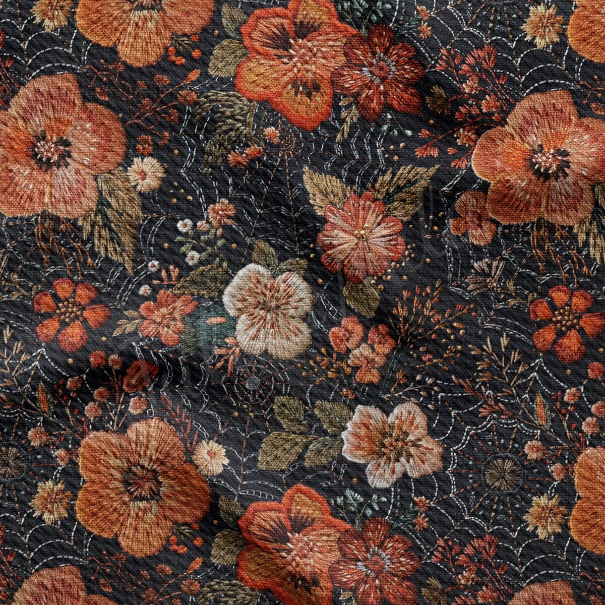 Autumn Fall Halloween Bullet Textured Fabric AA1817