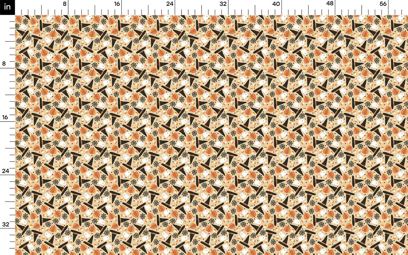 Autumn Fall Halloween  Bullet Textured Fabric  AA1829