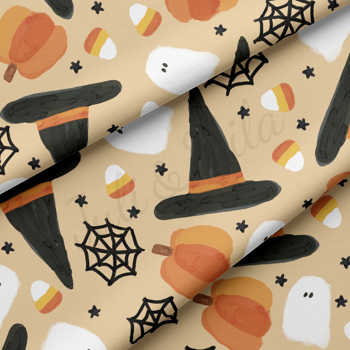 Double Brushed Polyester Fabric DBP1829 Halloween Autumn Fall