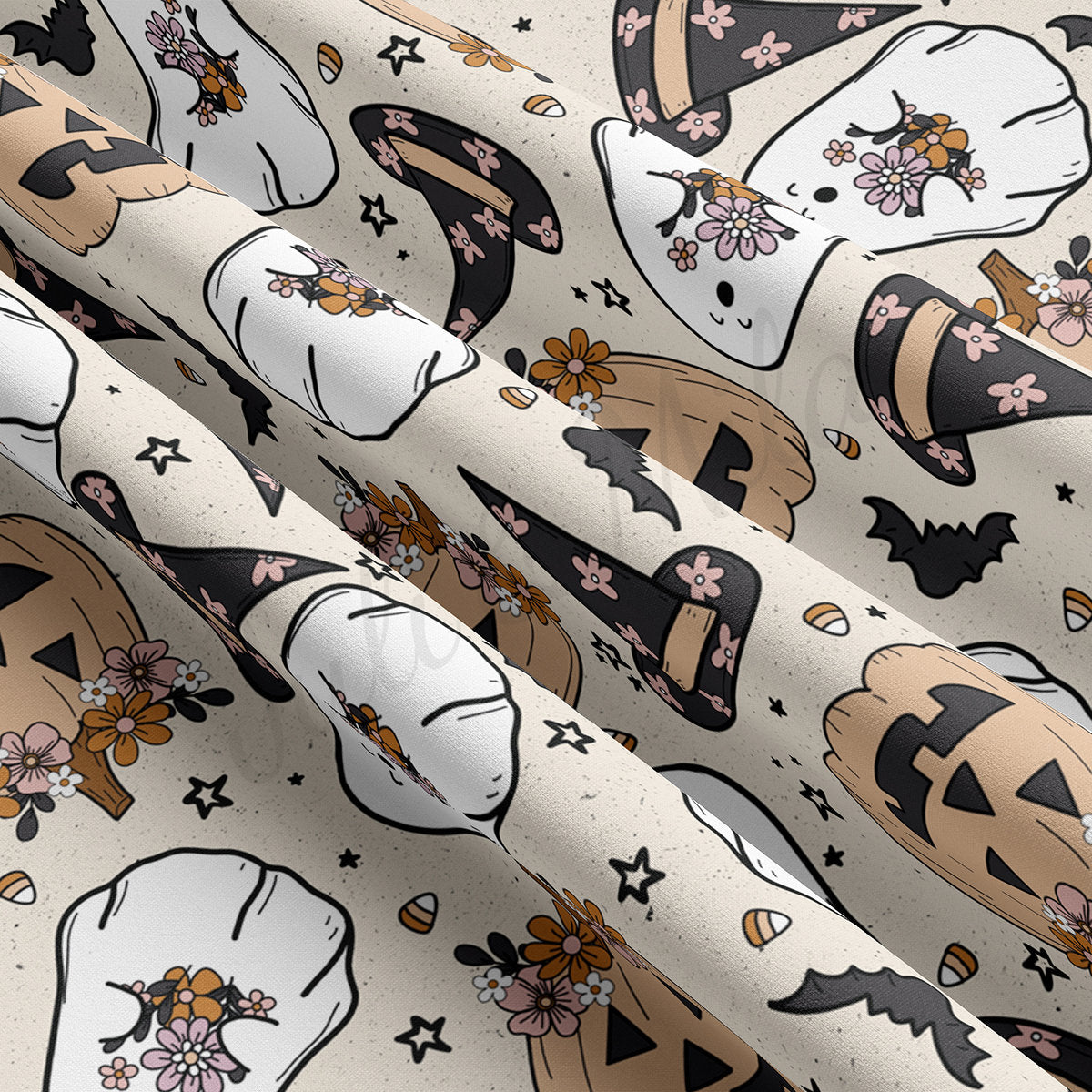 Double Brushed Polyester Fabric DBP1831 Halloween Autumn Fall