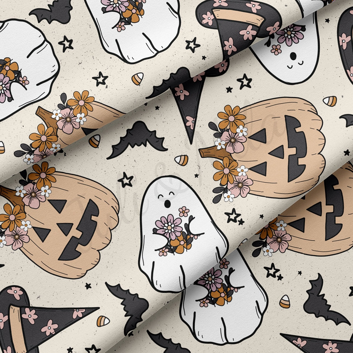 Double Brushed Polyester Fabric DBP1831 Halloween Autumn Fall