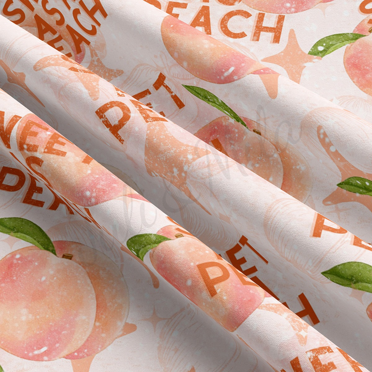 Sweet as a Peach Double Brushed Polyester Fabric  DBP1845