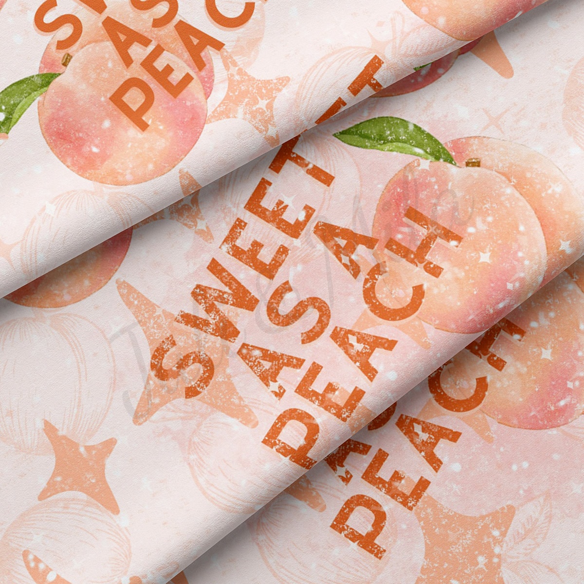 Sweet as a Peach Double Brushed Polyester Fabric  DBP1845