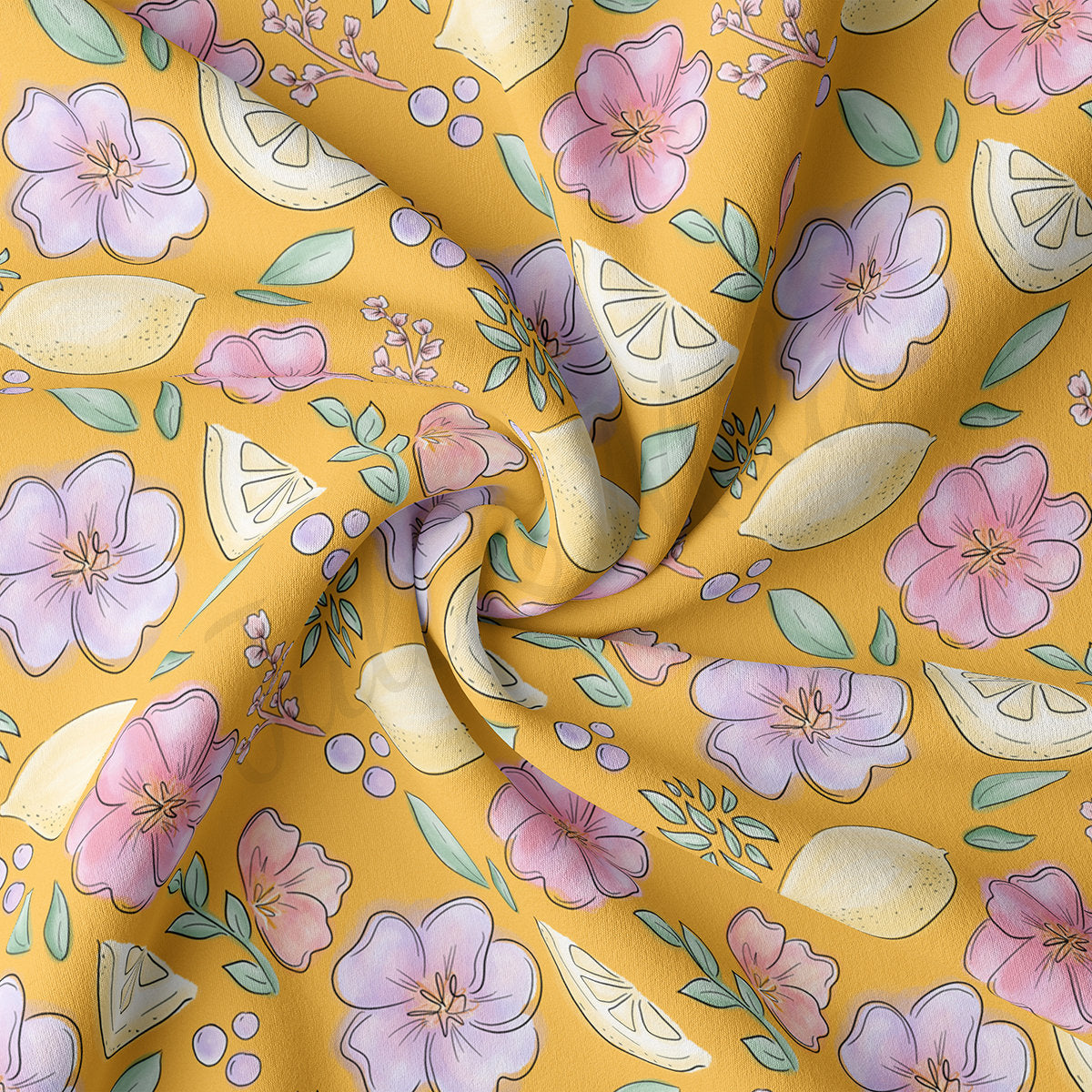 Floral Double Brushed Polyester Fabric DBP1853