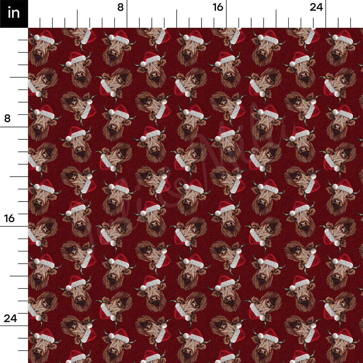 Christmas Rib Knit Fabric  RBK1819