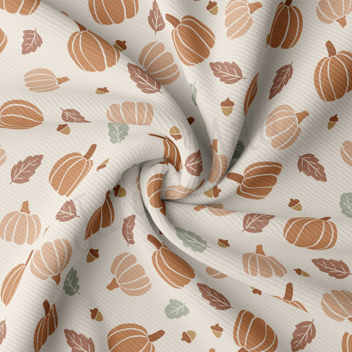 Autumn Fall Halloween Rib Knit Fabric RBK1839