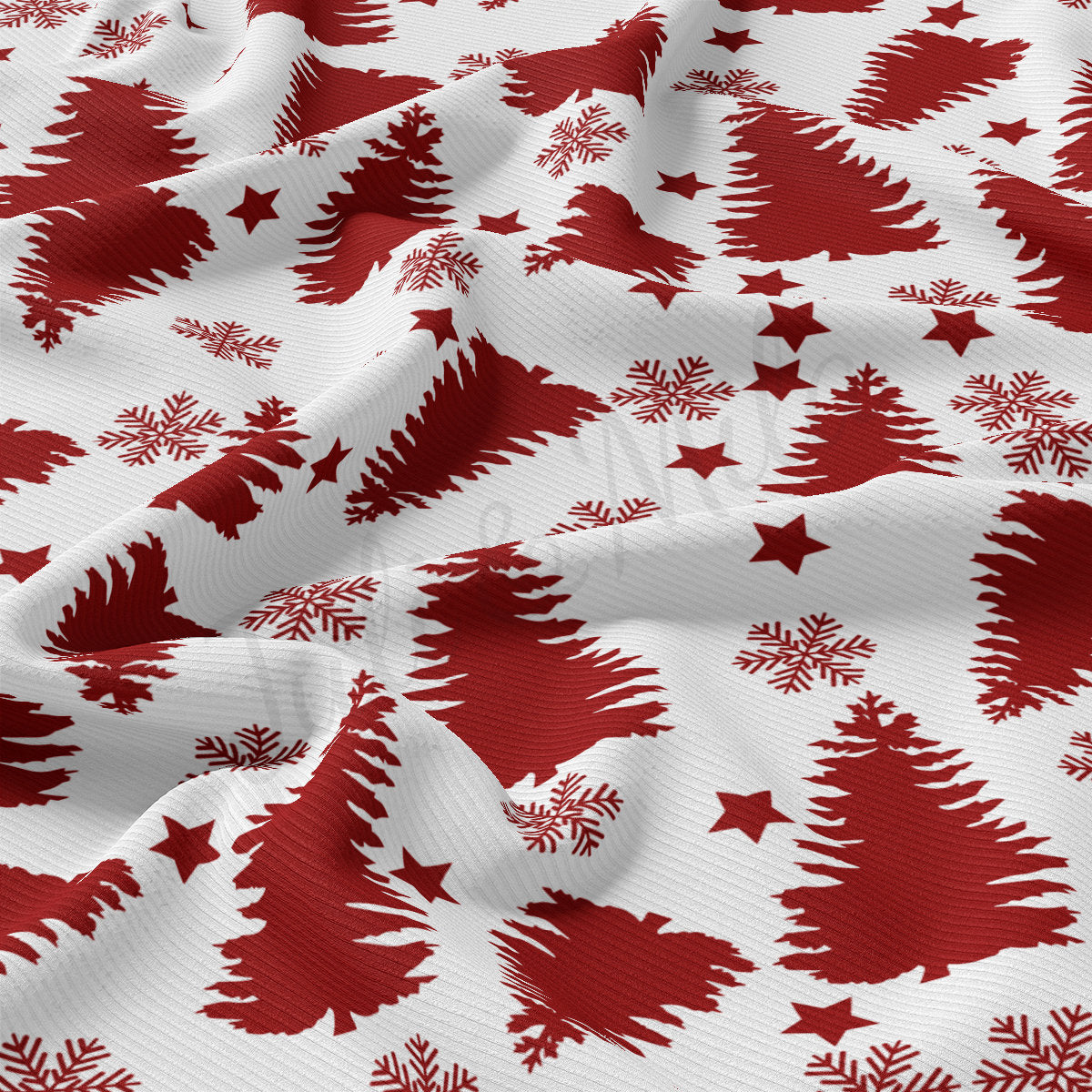 Christmas Rib Knit Fabric RBK1841