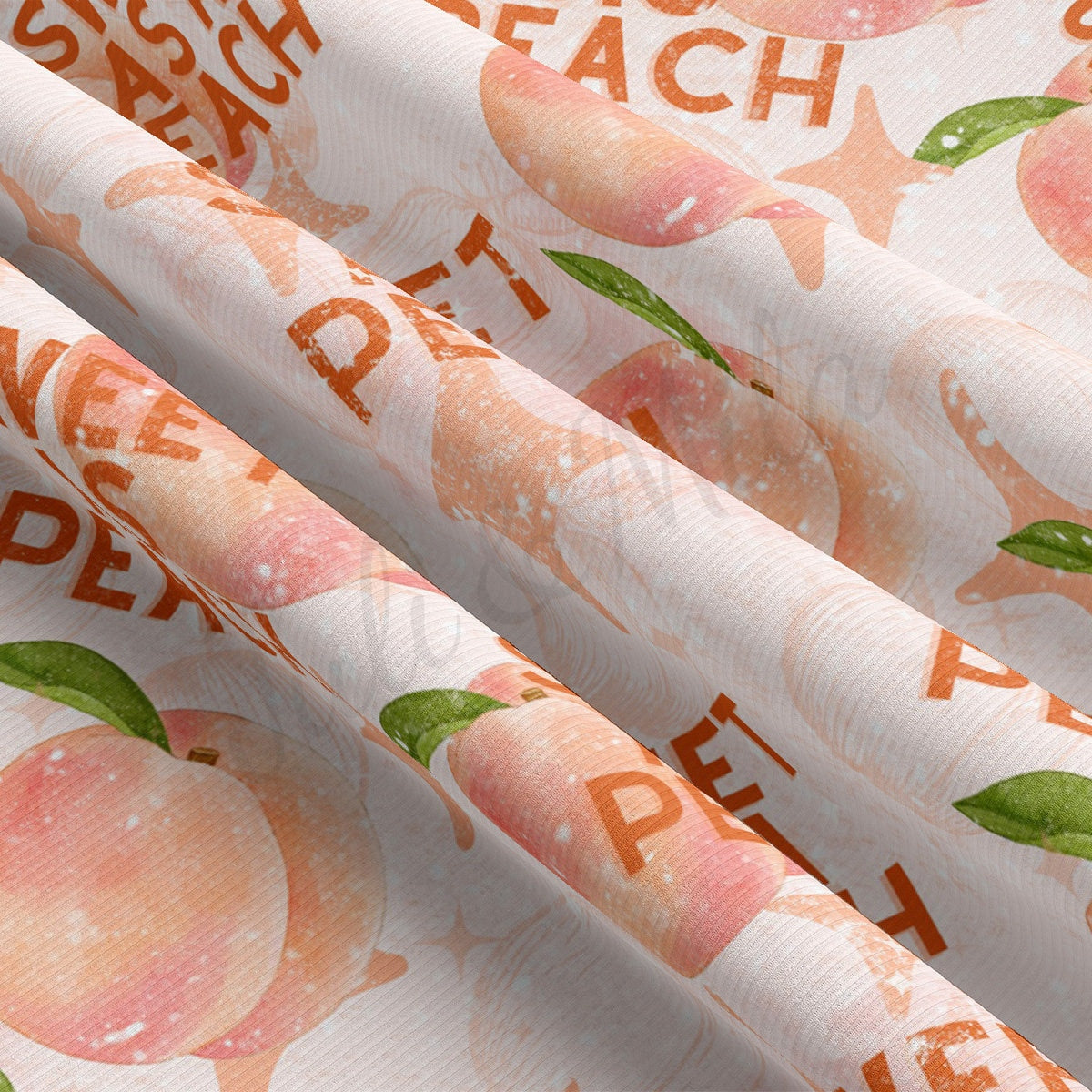 Sweet as peach Rib Knit Fabric  RBK1845