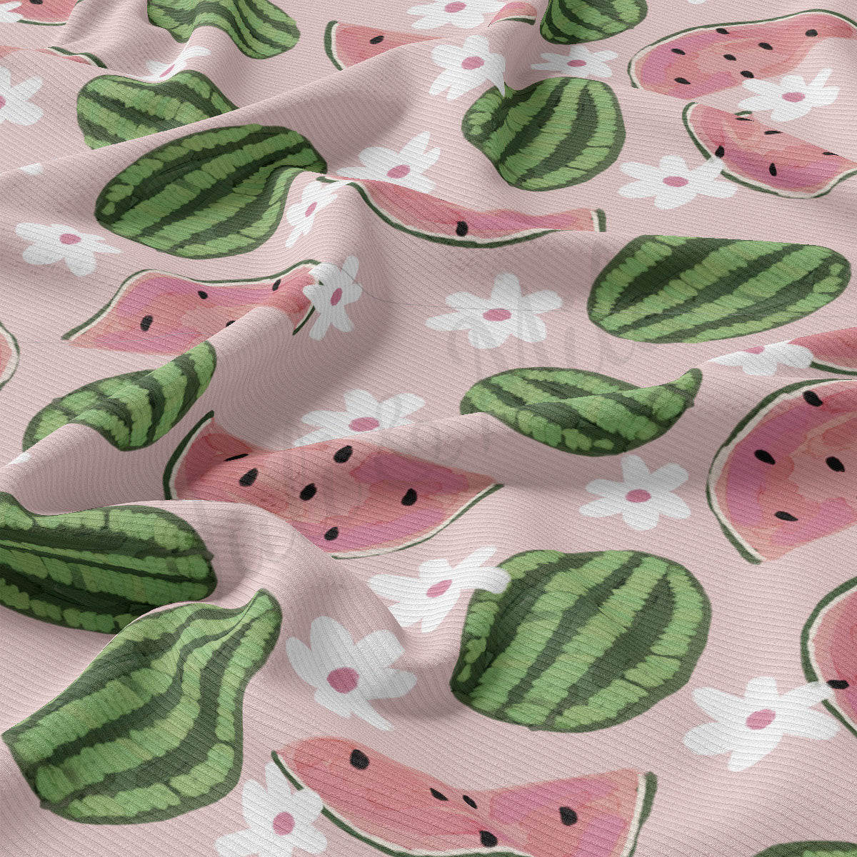 Watermelon Rib Knit Fabric AA1851