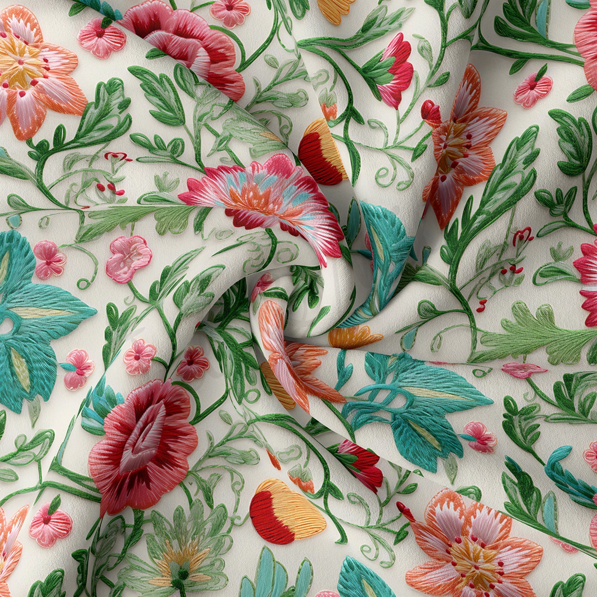 Double Brushed Polyester Fabric  DBP1783 Embroidery