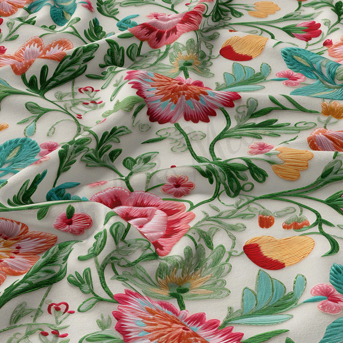 Double Brushed Polyester Fabric  DBP1783 Embroidery