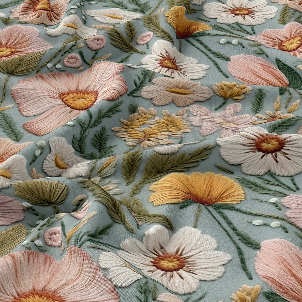 Double Brushed Polyester Fabric DBP1786 Embroidery