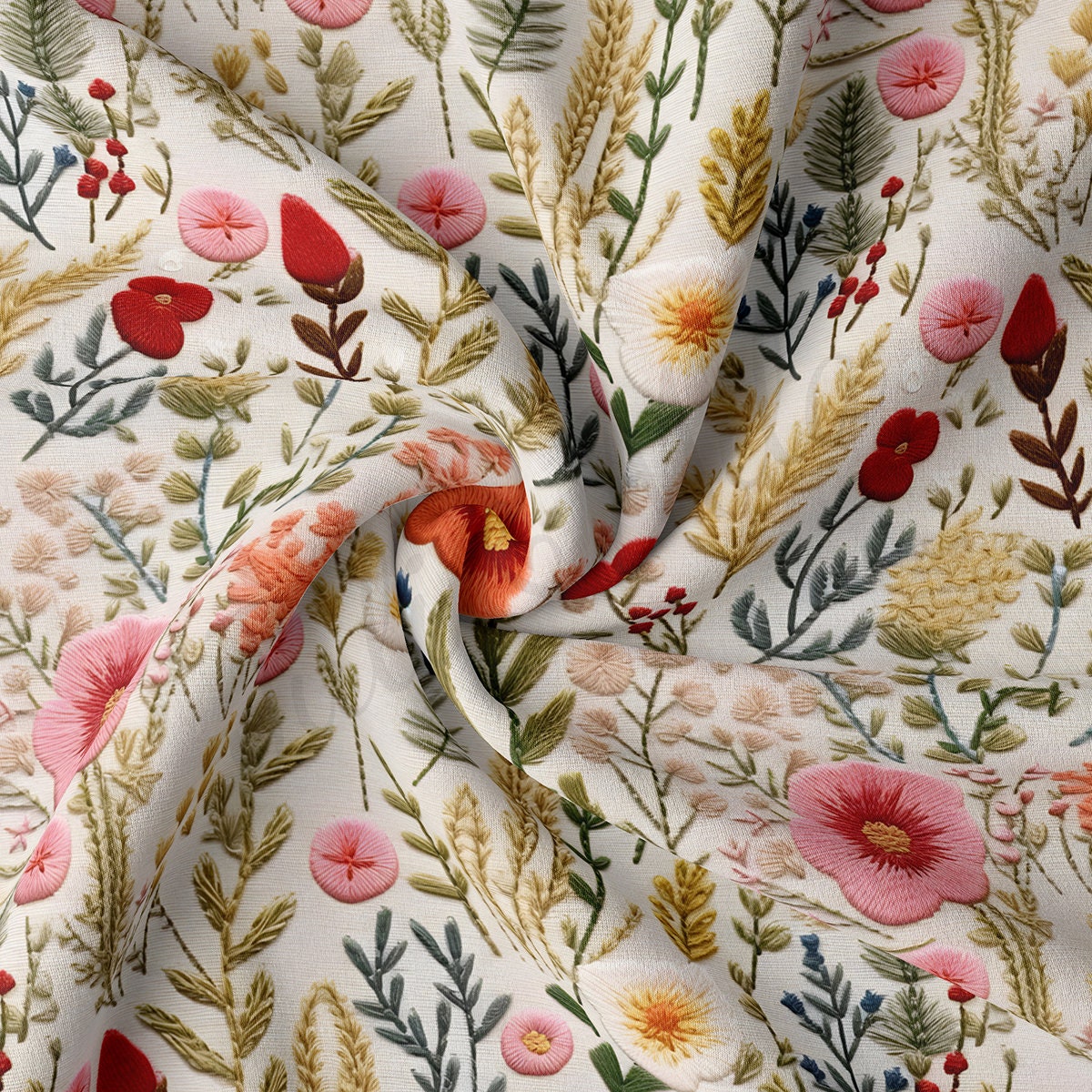 Double Brushed Polyester Fabric  DBP1788 Embroidery