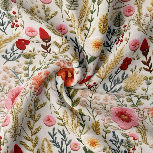 Double Brushed Polyester Fabric  DBP1788 Embroidery