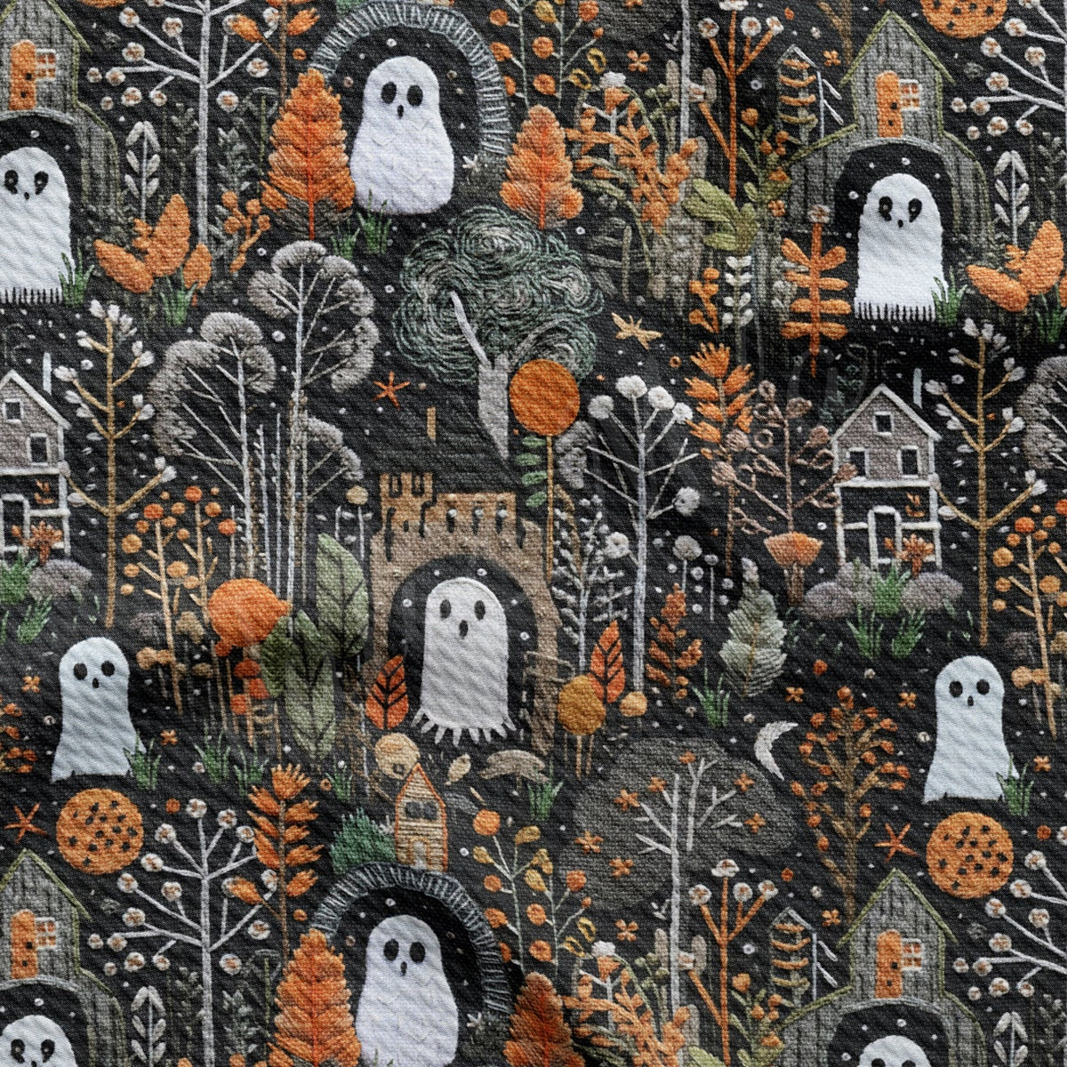 Autumn Fall Halloween  Bullet Textured Fabric AA1813