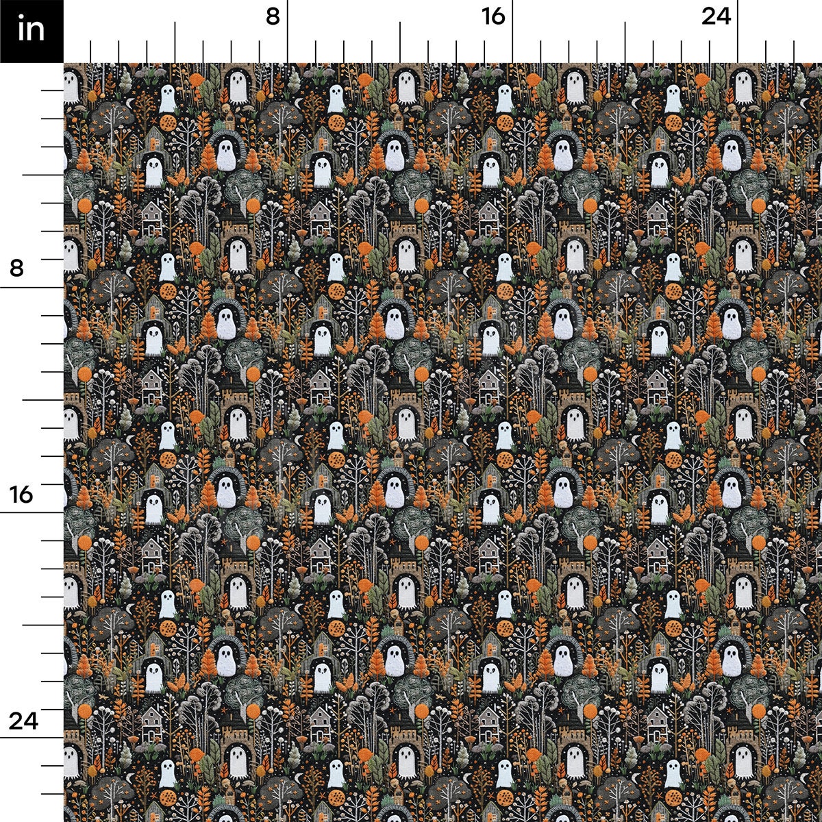 Autumn Fall Halloween  Bullet Textured Fabric AA1813