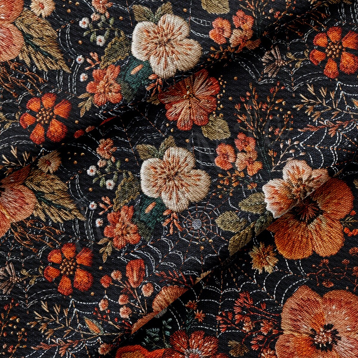 Autumn Fall Halloween Bullet Textured Fabric AA1817