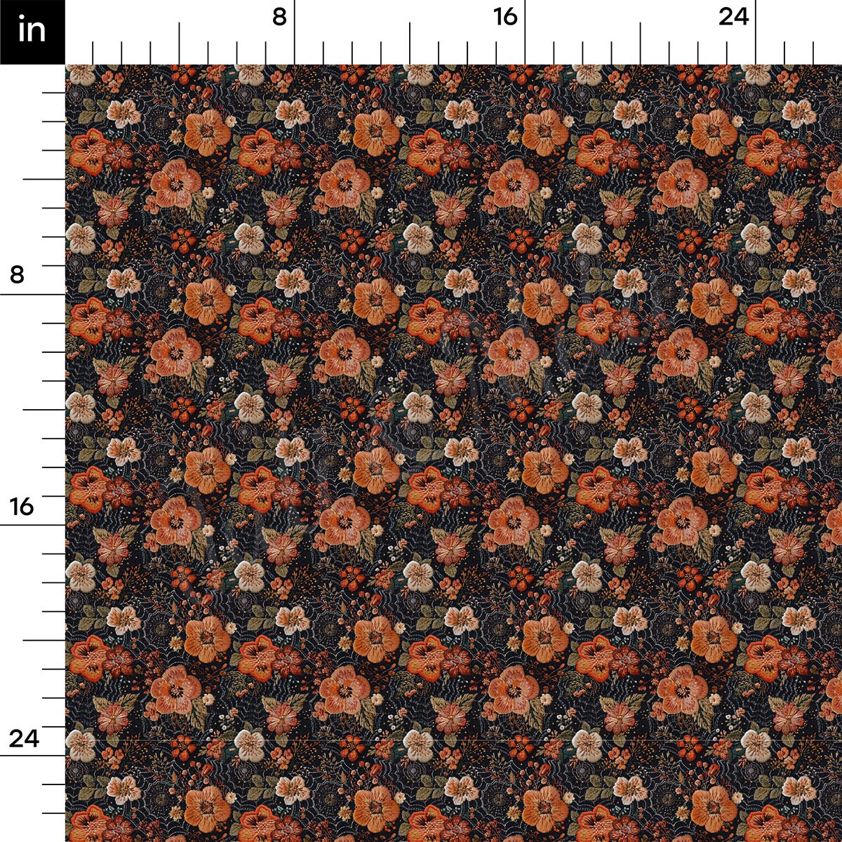 Autumn Fall Halloween Bullet Textured Fabric AA1817