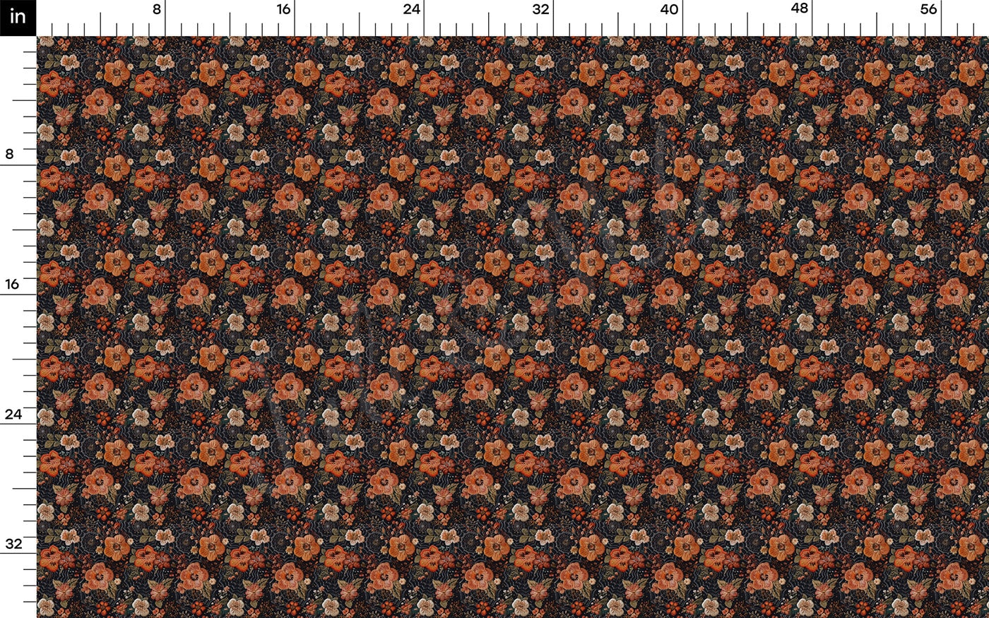 Autumn Fall Halloween Bullet Textured Fabric AA1817