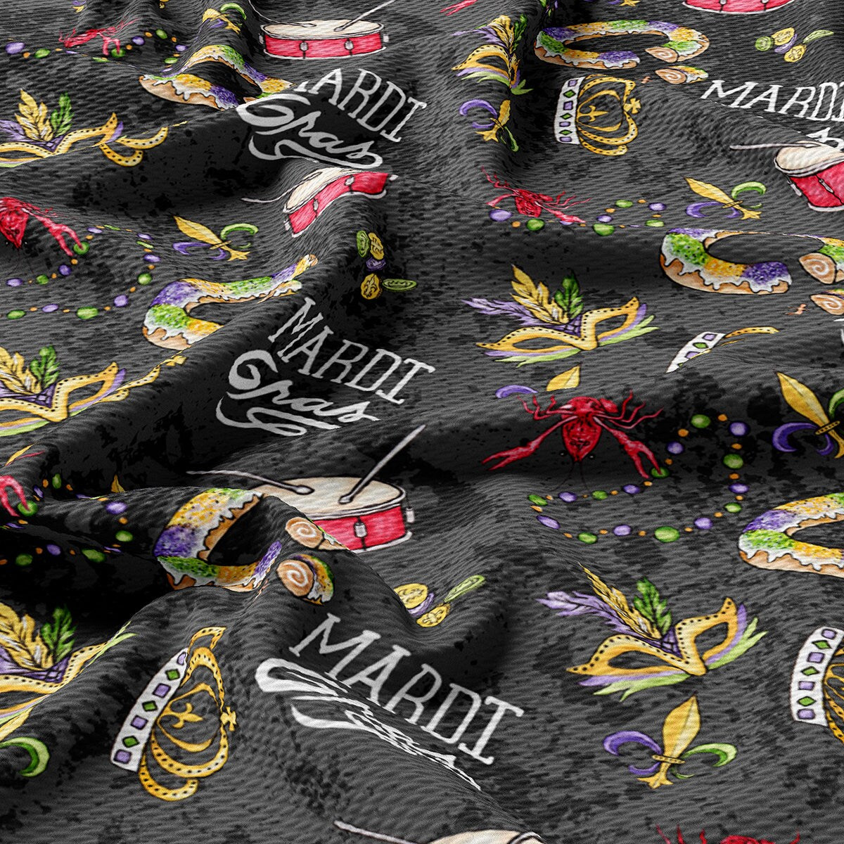 Mardi Gras  Bullet Textured Fabric AA1834