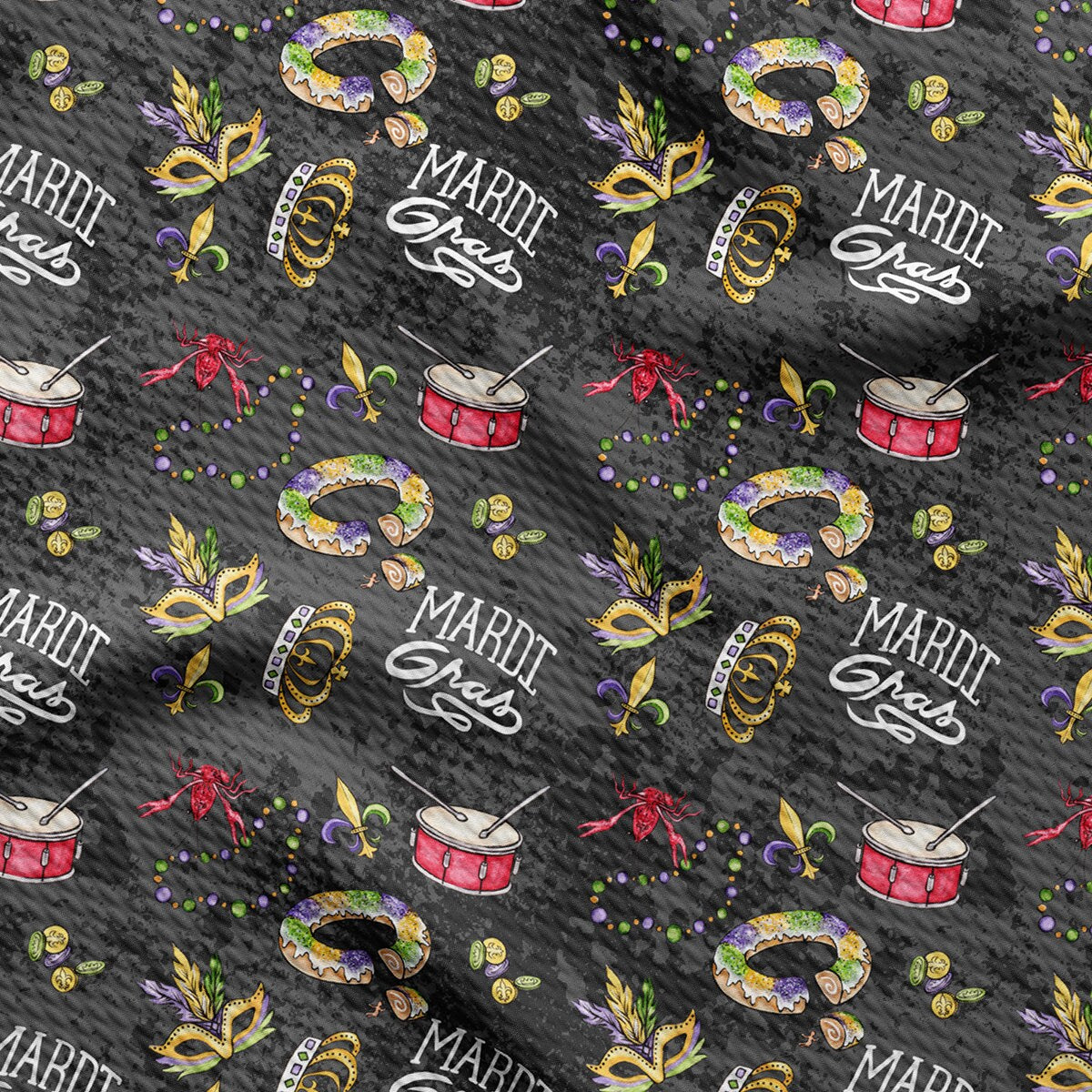 Mardi Gras  Bullet Textured Fabric AA1834