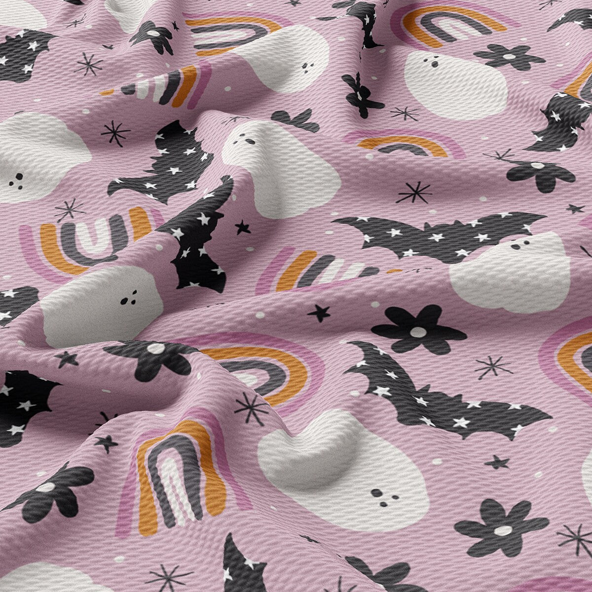 Autumn Fall Halloween Bullet Textured Fabric AA1836