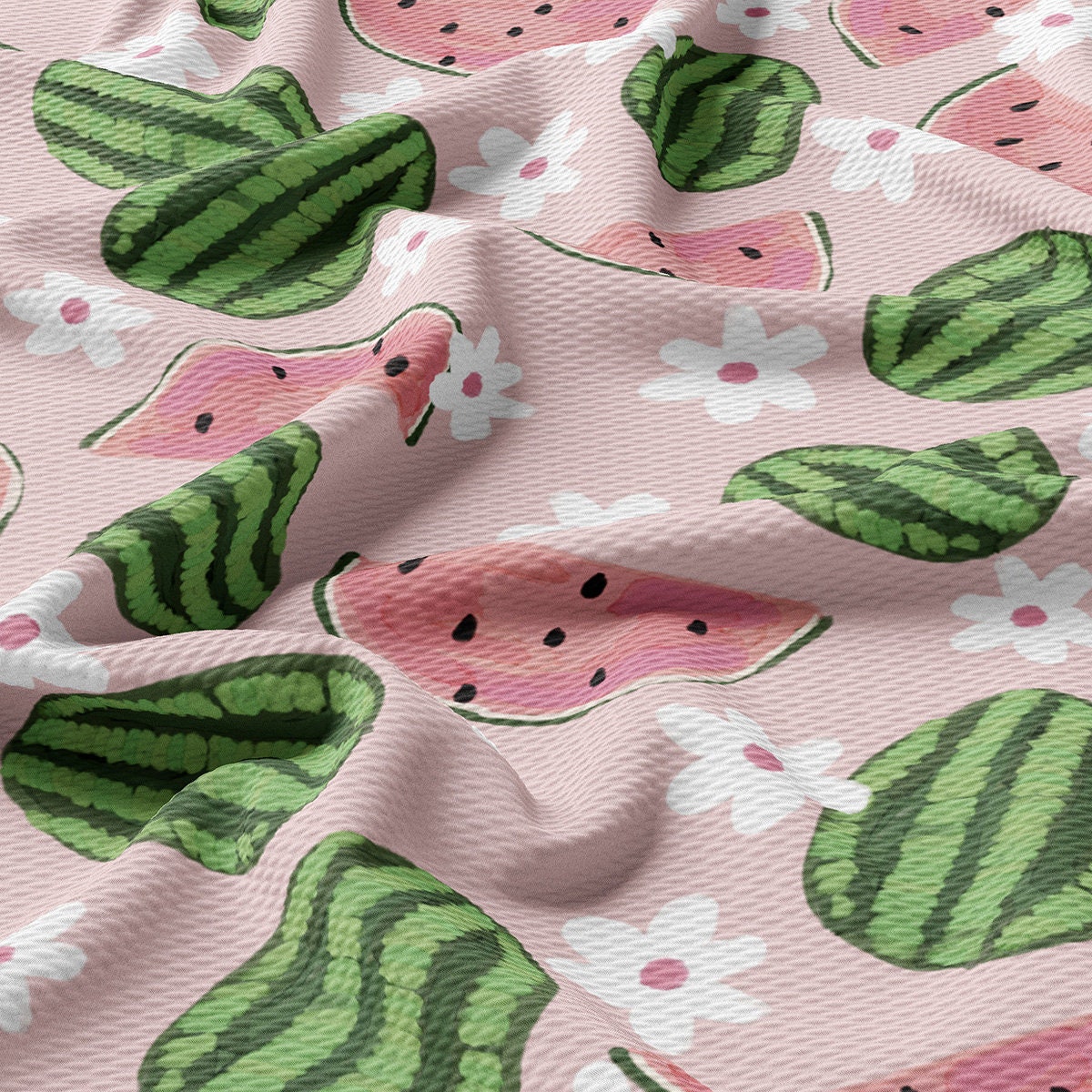 Watermelon Bullet Textured Fabric  AA1851