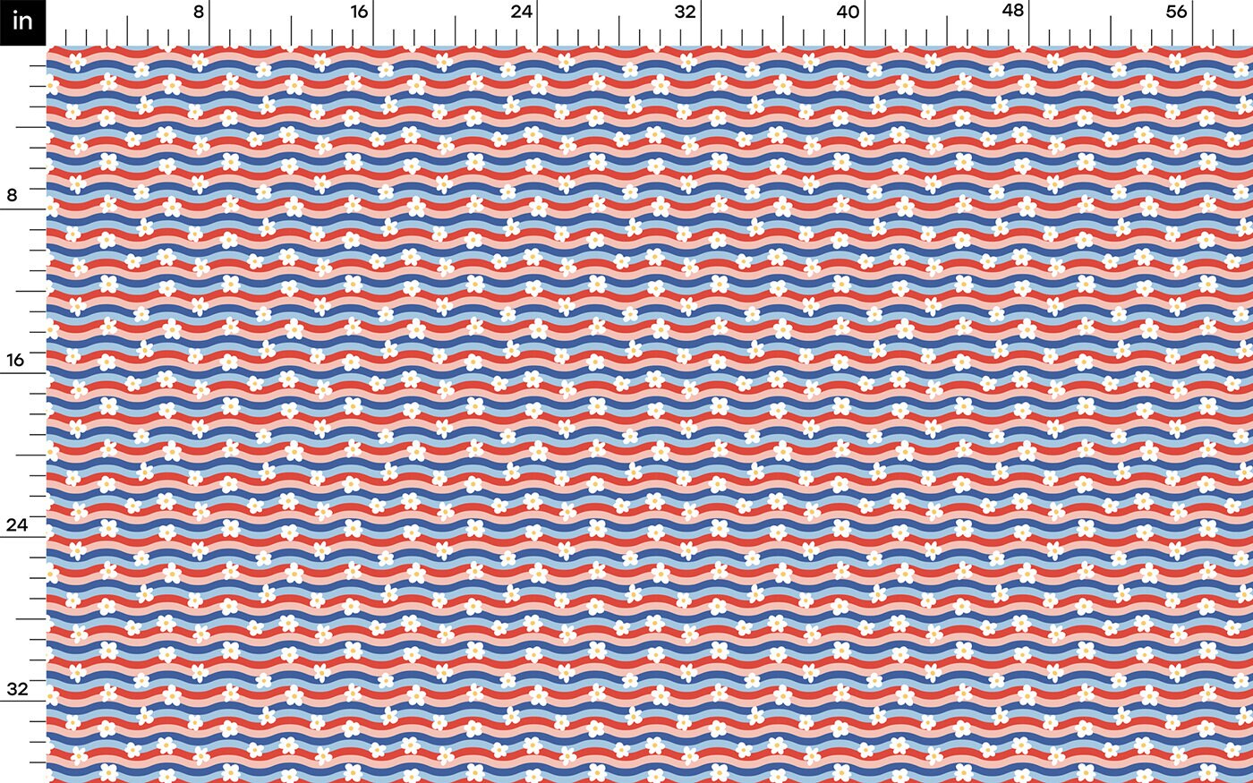 4th of July Patriotic  Bullet Textured Fabric AA1852