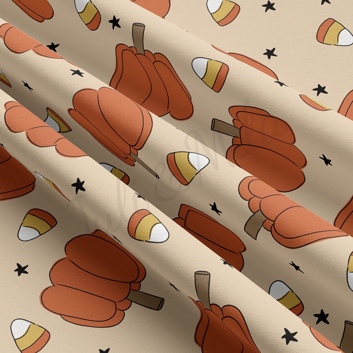 Double Brushed Polyester Fabric DBP1837 Halloween Autumn Fall