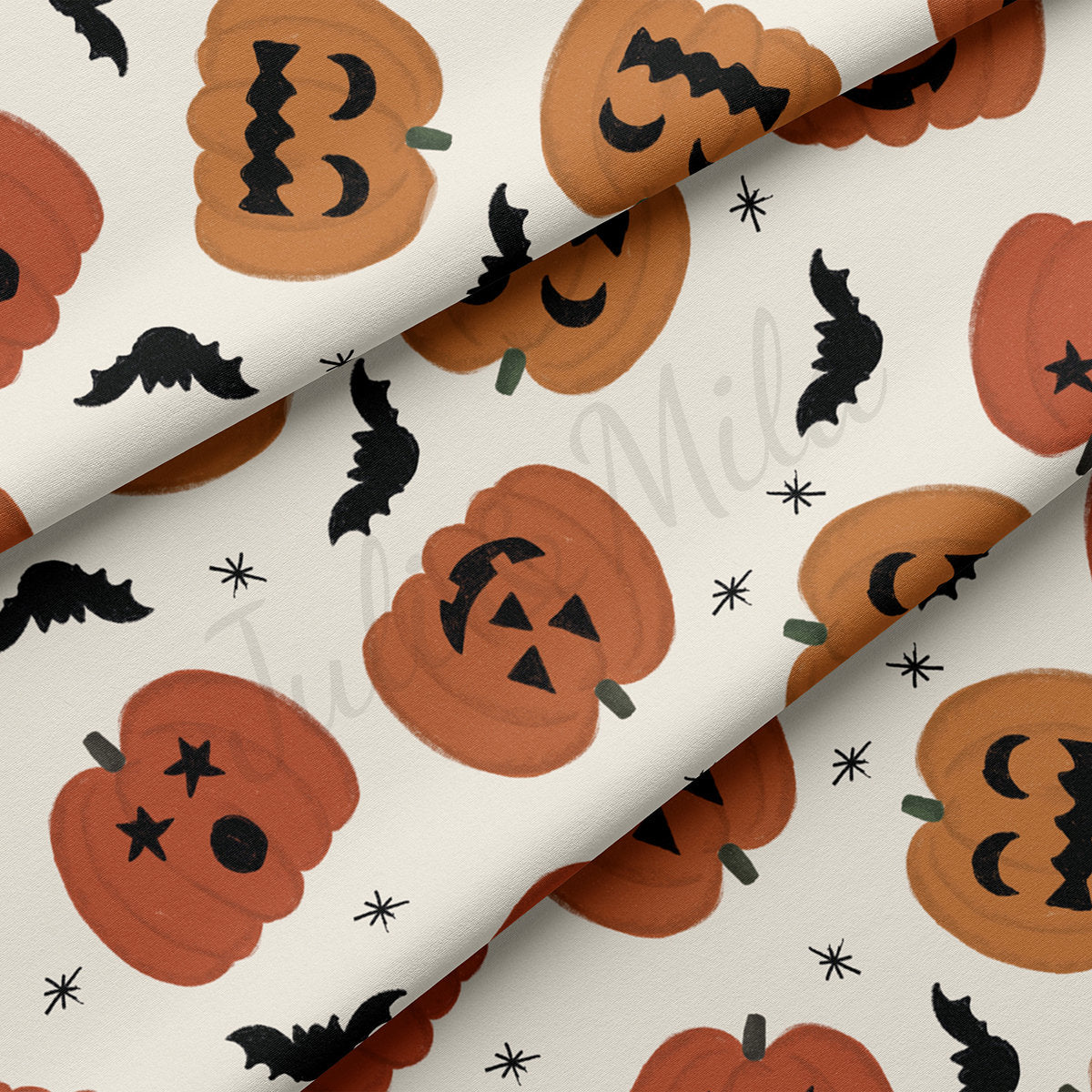 Double Brushed Polyester Fabric DBP1838 Halloween Autumn Fall