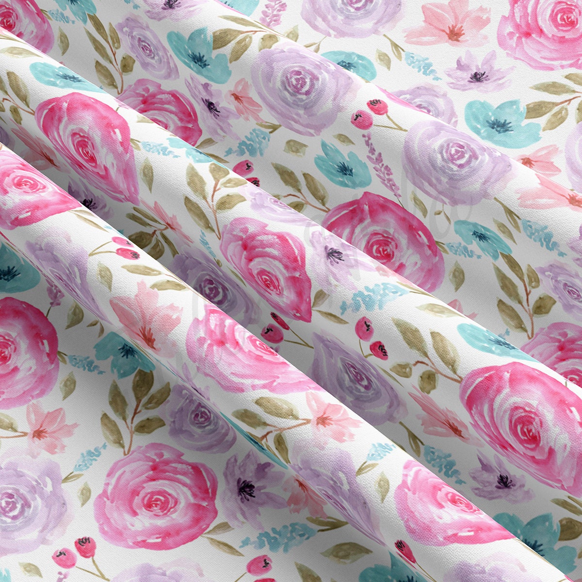 Floral Double Brushed Polyester Fabric  DBP1842