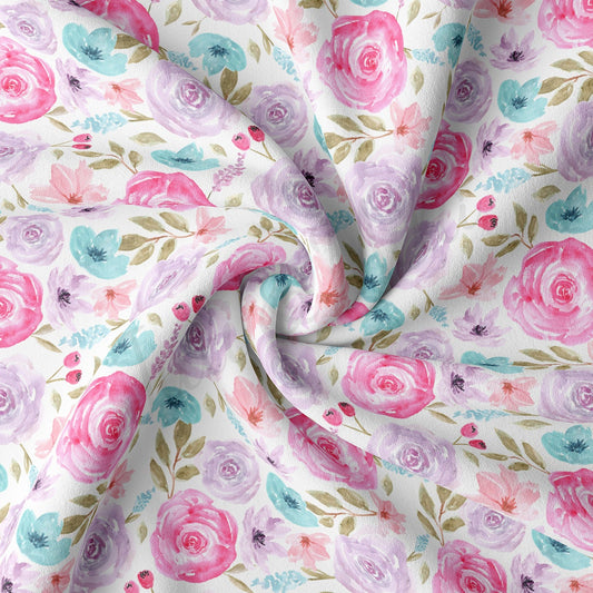 Floral Double Brushed Polyester Fabric  DBP1842