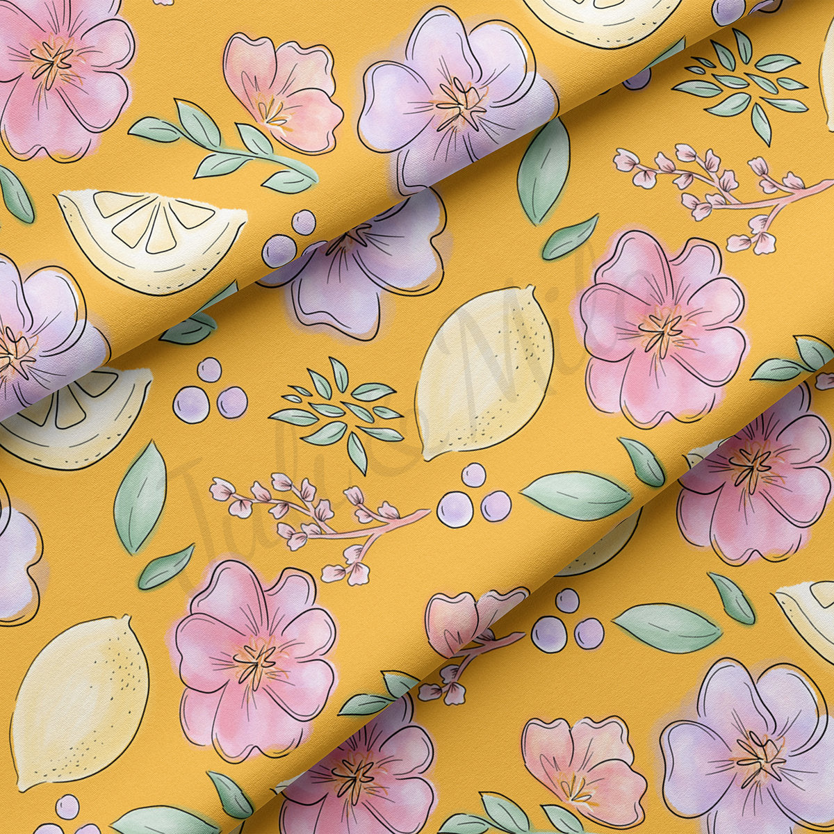 Floral Double Brushed Polyester Fabric DBP1853