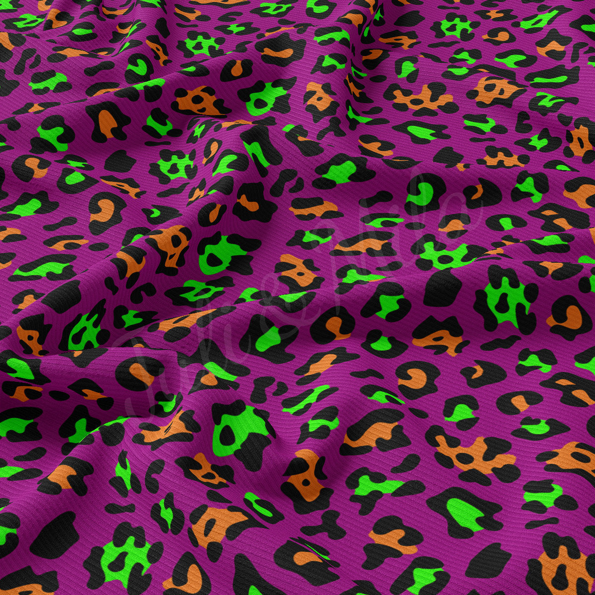 Mardi Gras Rib Knit Fabric AA1848