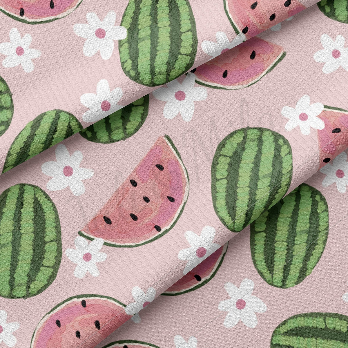 Watermelon Rib Knit Fabric AA1851