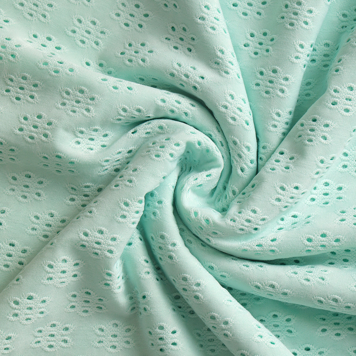 Eyelet Fabric by the yard, Floral Knit Eyelet Fabric, Eyelet Stretchy Fabric, Eyelet Polyester Spandex 60 inches wide