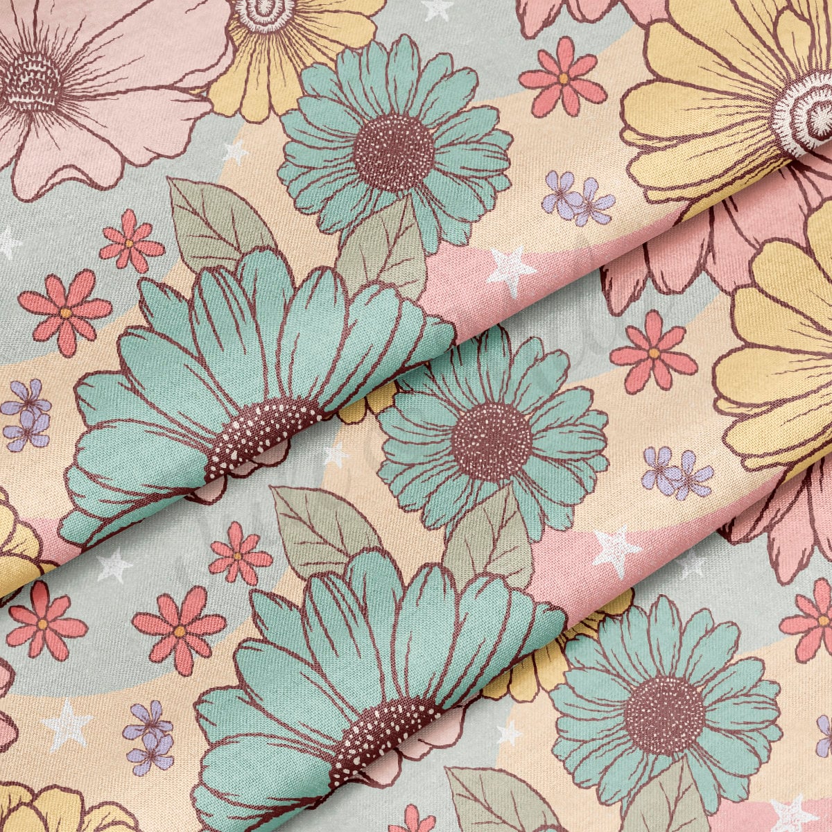 100% Cotton Fabric  flower CTN1637