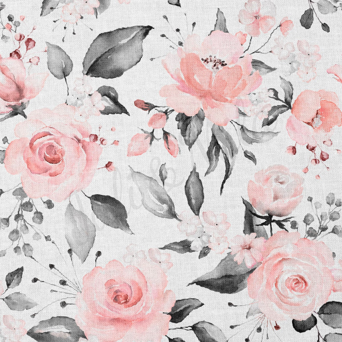 100% Cotton Fabric  Pink Roses CTNFloral45