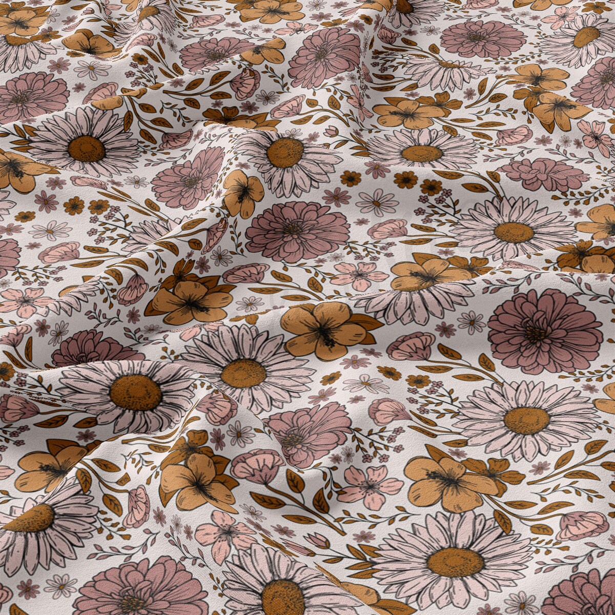 DBP Fabric Double Brushed Polyester Fabric DBP1864 floral