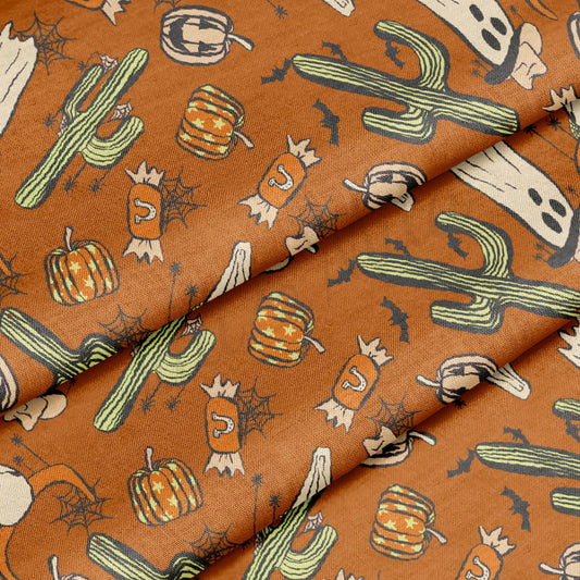 100% Cotton Fabric By the Yard Printed in USA Cotton Sateen -  Cotton Halloween  СTN1880