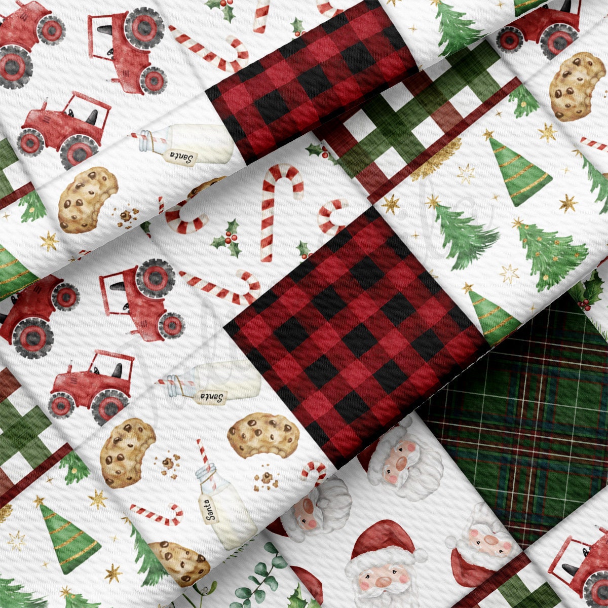 Christmas Candy Cane  Bullet Textured Fabric  AA1906