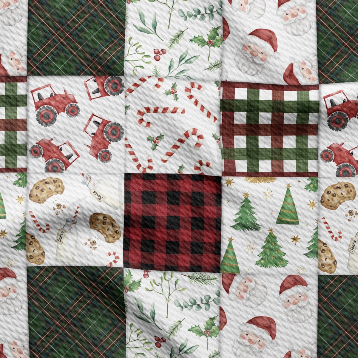 Christmas Candy Cane  Bullet Textured Fabric  AA1906