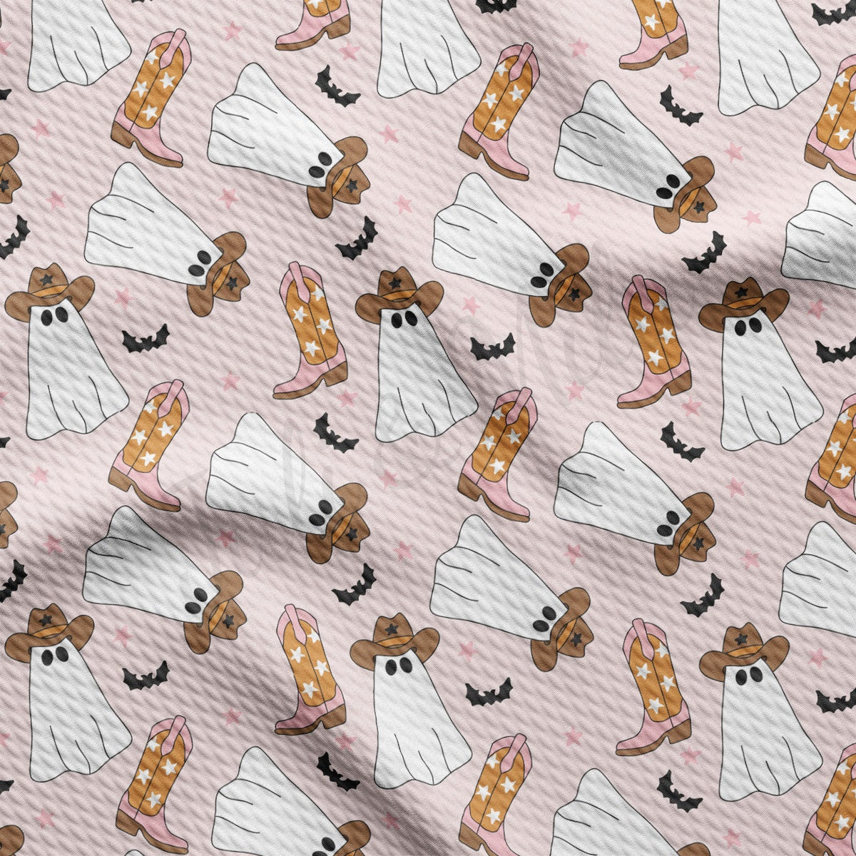 Fall Halloween  Bullet Textured Fabric AA1910 cowboy ghosts