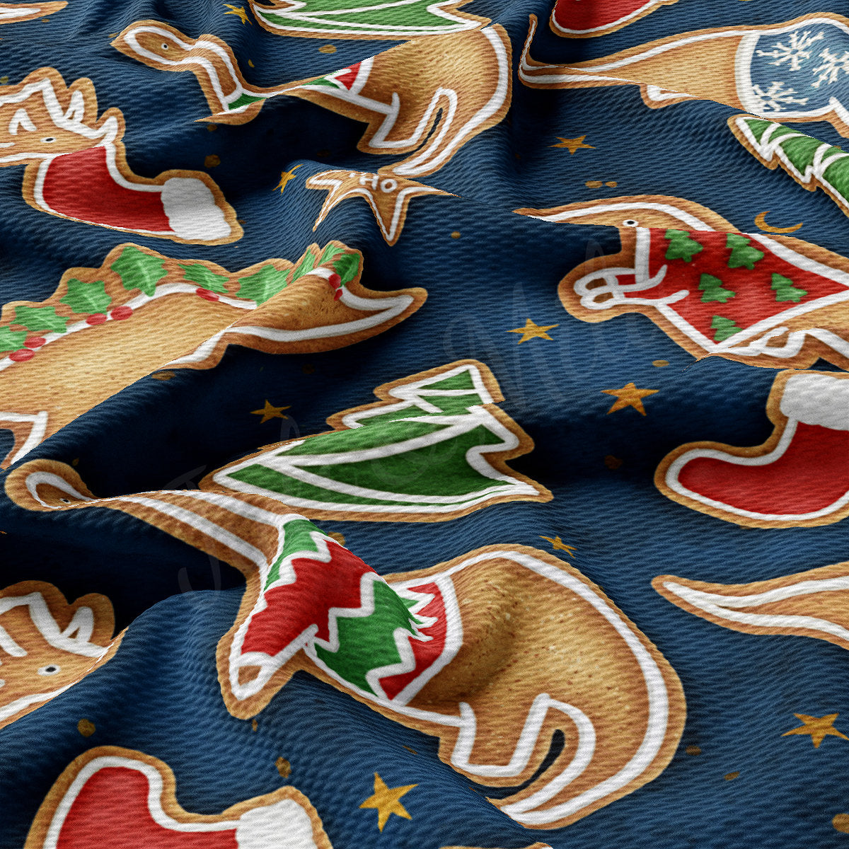 Christmas Dino Bullet Textured Fabric   AA1941